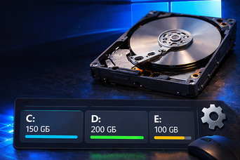 Как разбить жесткий диск на разделы в Windows?