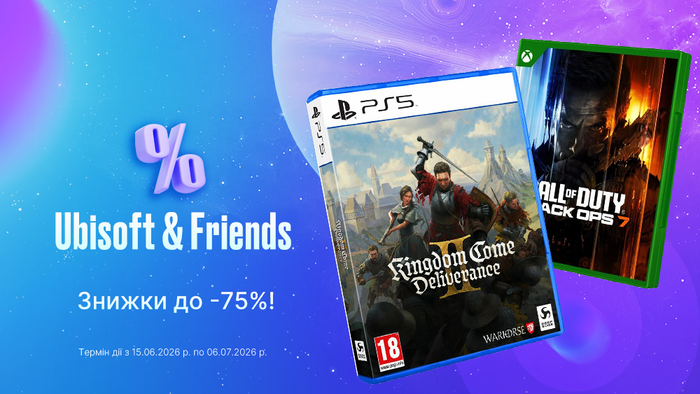 Ubisoft & Friends: Головний геймерський розпродаж літа! Знижки до -75%!