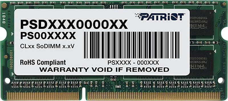 Модуль пам`яті SO-DIMM 4GB/1333 DDR3 Patriot Signature Line (PSD34G13332S)