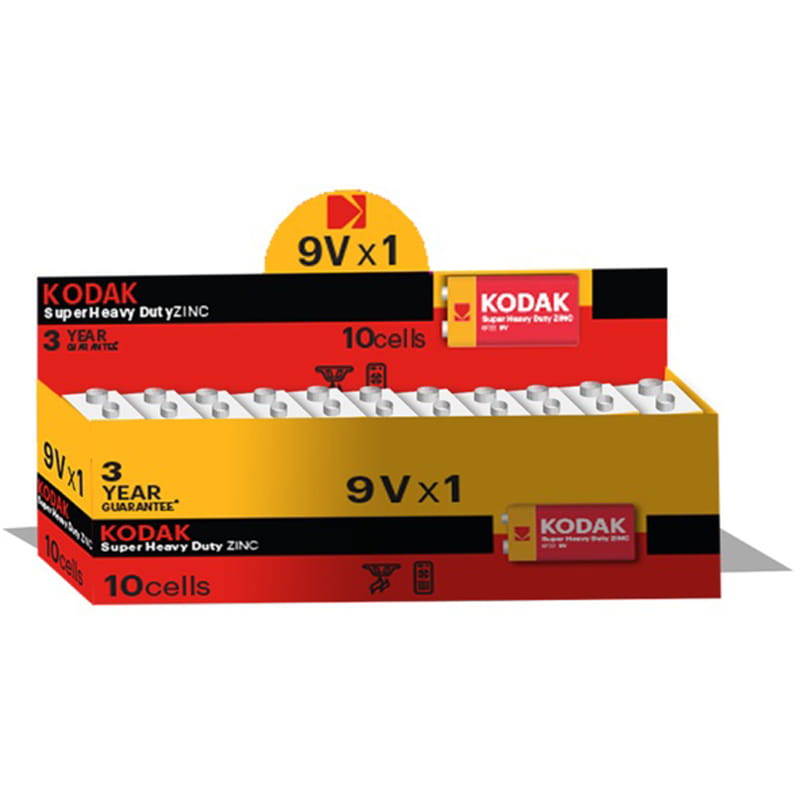 Батарейка Kodak Extra Heavy Duty 6F22 1шт, коробка