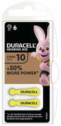Батарейка Duracell Hearing Aid HA 10 BL 6 шт (для слуховых аппаратов)