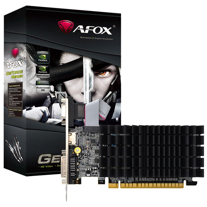 Видеокарта GF G 210 1GB DDR3 Afox (AF210-1024D3L5-V2)
