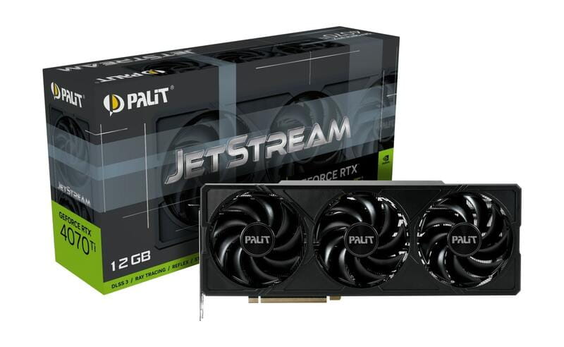 Видеокарта GF RTX 4070 Ti 12GB GDDR6X JetStream Palit (NED407T019K9-1043J)