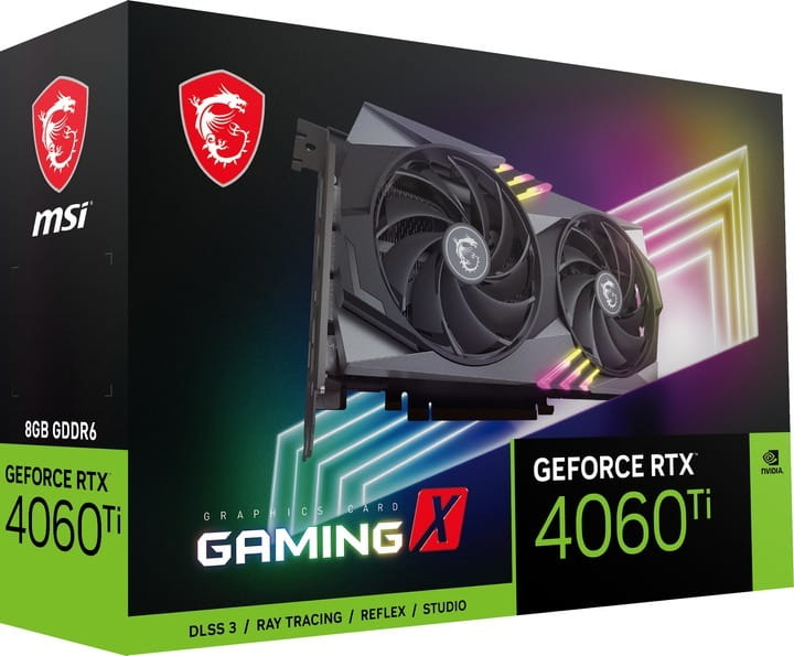 Видеокарта GF RTX 4060 Ti  8GB GDDR6 Gaming X MSI (GeForce RTX 4060 Ti GAMING X 8G)