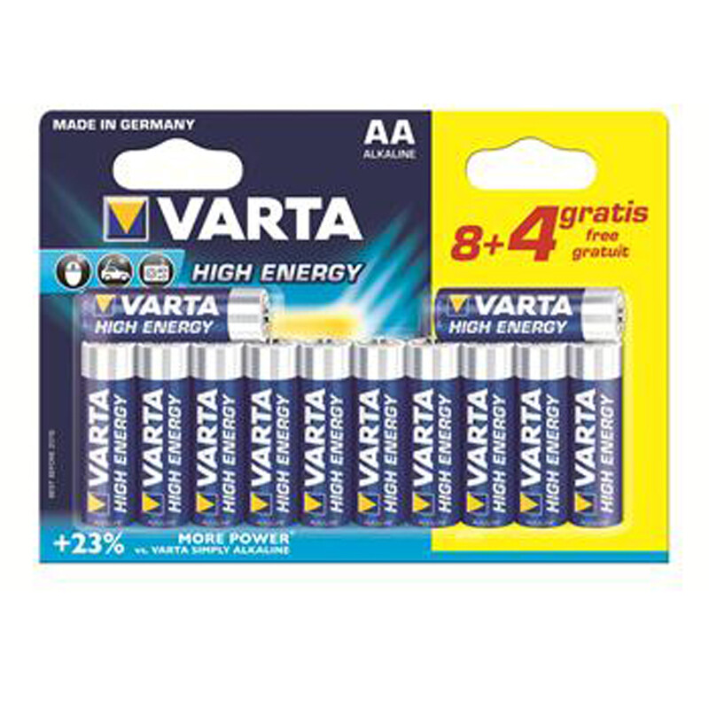 Батарейка Varta High Energy AA/LR06 BL 12 (8+4)шт