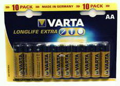 Батарейка Varta Longlife AA/LR06 BL 10шт