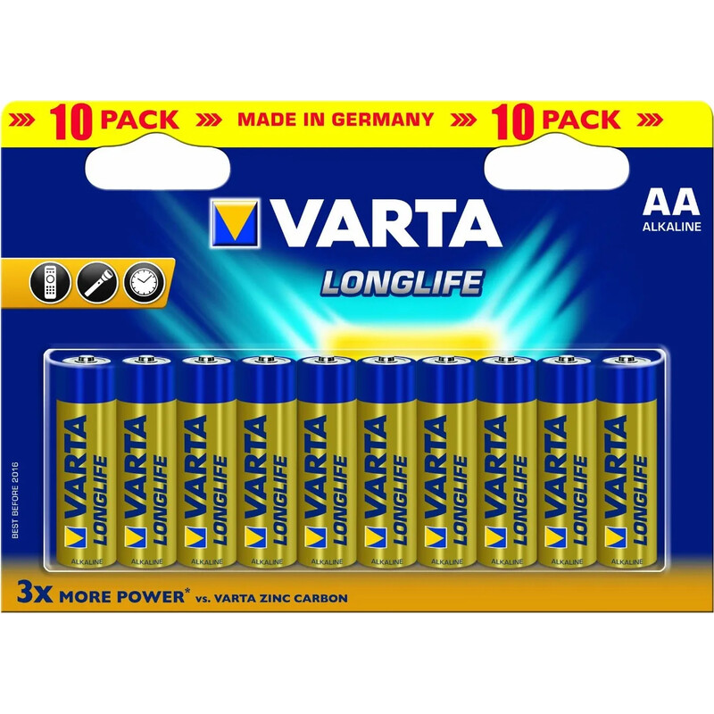 Батарейка Varta Longlife AA/LR06 BL 10шт