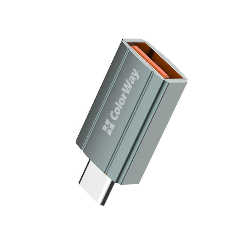 Адаптер Colorway USB - USB Type-C V 3.0 (F/M) Gray (CW-AD-AC)