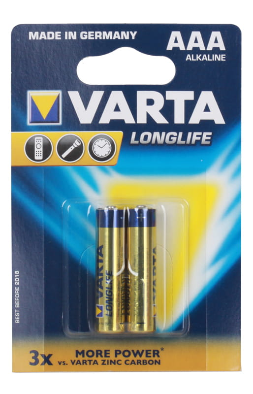 Батарейка Varta Longlife AAA/LR03 BL 2шт