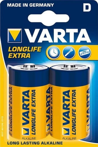 Батарейка Varta Longlife D/LR20 BL 2шт