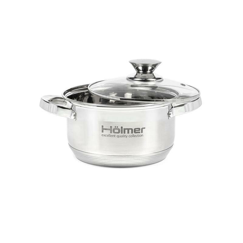 Набір каструль з кришками Holmer CS-1651-SS