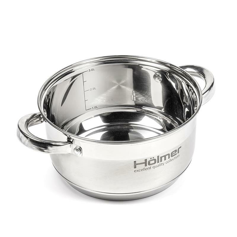 Набір каструль з кришками Holmer CS-1651-SS