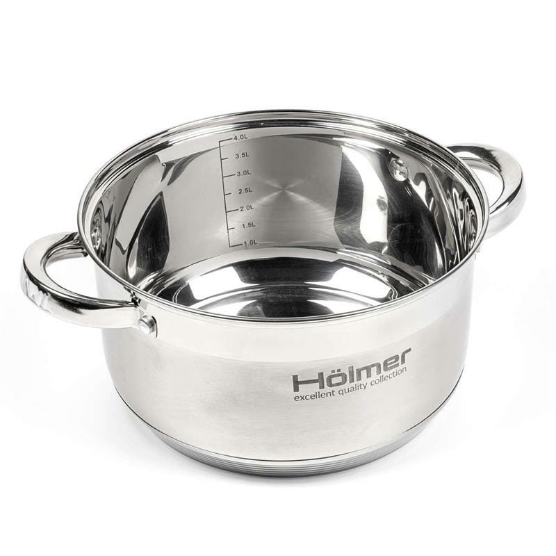 Набір каструль з кришками Holmer CS-1653-SS