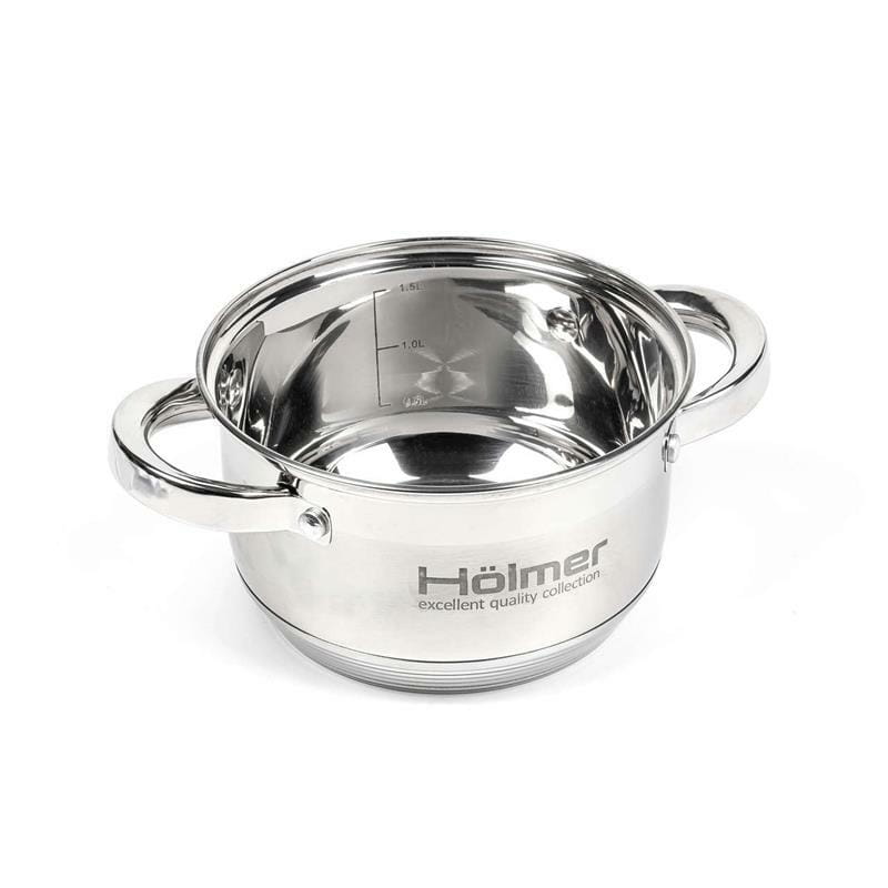 Набір каструль з кришками Holmer CS-1851-SS