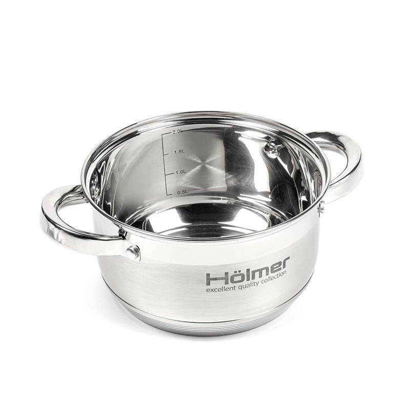 Набір каструль з кришками Holmer CS-1851-SS