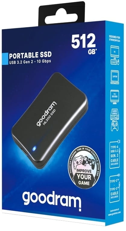 Накопичувач зовнішній SSD 2.5" USB  512GB Goodram HL200 (SSDPR-HL200-512)