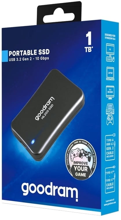 Накопитель внешний SSD 2.5" USB 1.0TB Goodram HL200 (SSDPR-HL200-01T)