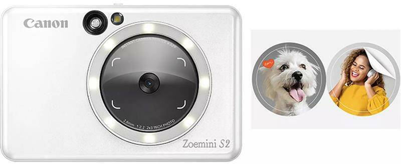 Фотокамера миттєвого друку Canon Zoemini S2 ZV223 White (4519C007)