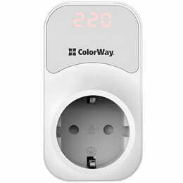 Реле напруги ColorWay (16A/3680W) 150V-210V/230V-280V, DS1, 1 розетка