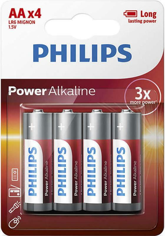 Батарейка Philips Power Alkaline AA/LR6 BL 4 шт