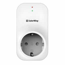 Реле напруги ColorWay (16A/3680W) 150V-210V/230V-280V LED1, 1 розетка