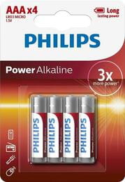 Батарейка Philips Power Alkaline AAA/LR03 BL 4 шт