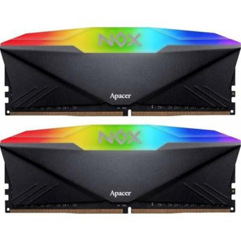 Модуль памяти DDR4 2x8GB/3200 Apacer NOX RGB Black (AH4U16G32C28YNBAA-2)