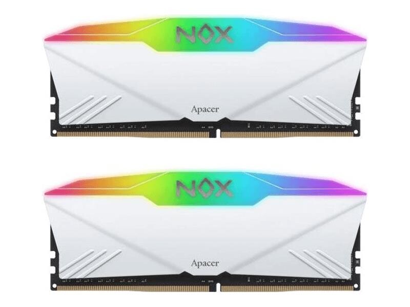 Модуль памяти DDR4 2х8GB/3200 Apacer NOX RGB White (AH4U16G32C28YNWAA-2)