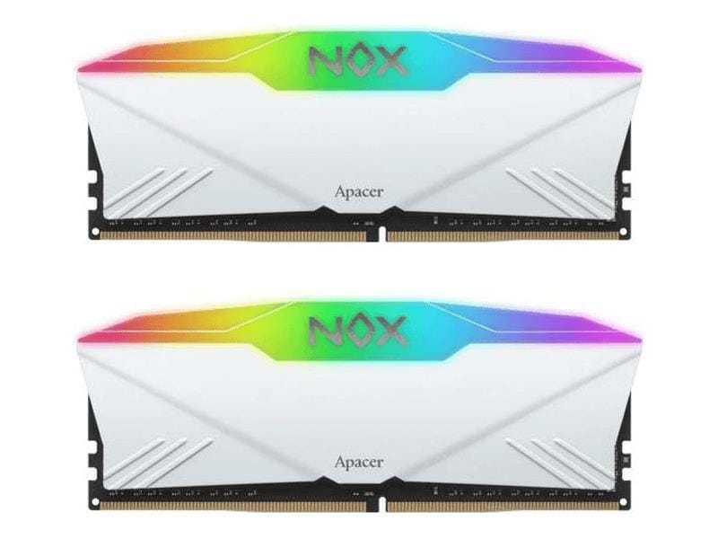 Модуль памяти DDR4 2х8GB/3200 Apacer NOX RGB White (AH4U16G32C28YNWAA-2)