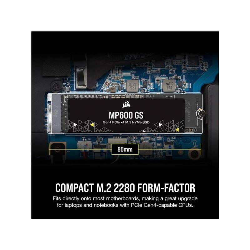Накопитель SSD  500GB M.2 NVMe Corsair MP600 GS M.2 2280 PCIe Gen4.0 x4 3D TLC (CSSD-F0500GBMP600GS)