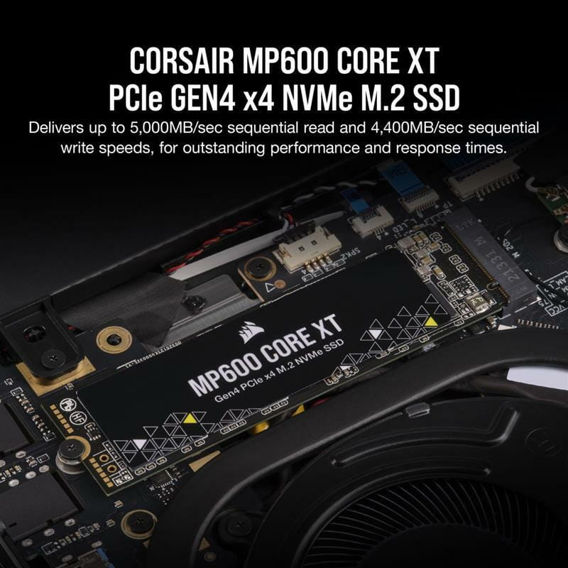 Накопитель SSD 1TB M.2 NVMe Corsair MP600 Core XT M.2 2280 PCIe Gen4.0 x4 3D QLC (CSSD-F1000GBMP600CXT)