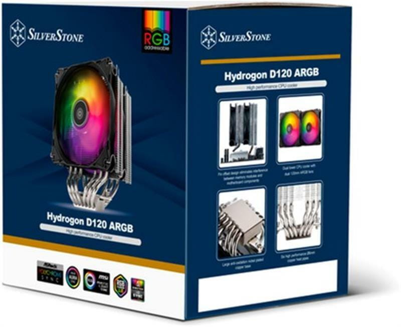 Кулер процессорный SilverStone Hydrogon D120 ARGB V2 (SST-HYD120-ARGB-V2) Black