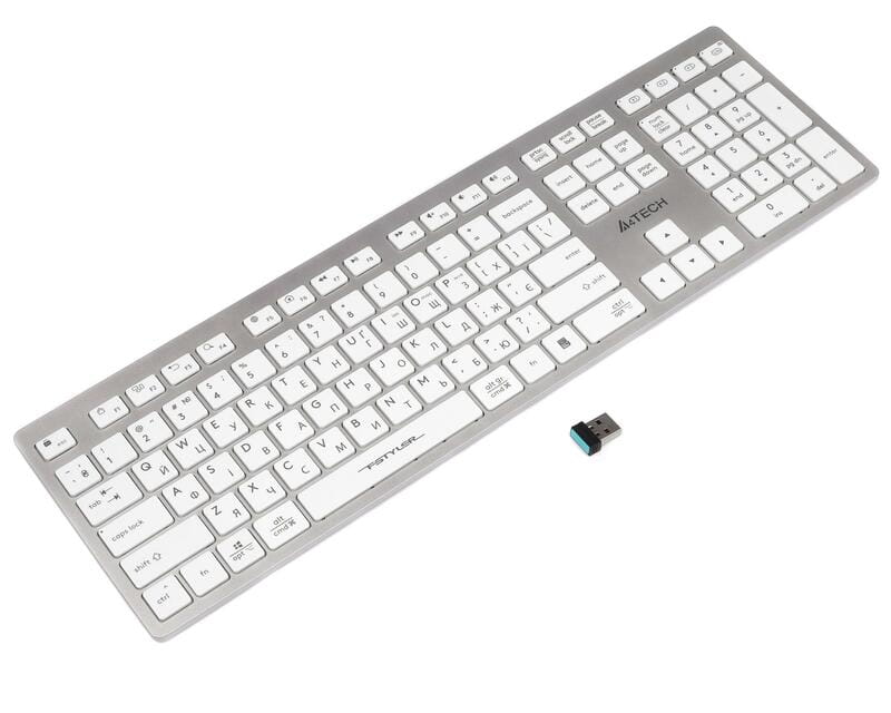 Клавиатура беспроводная A4Tech Fstyler FBX50C White