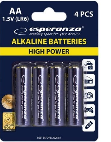 Батарейка Esperanza Bateries Alkaline (EZB101) AA/LR06 BL 4шт