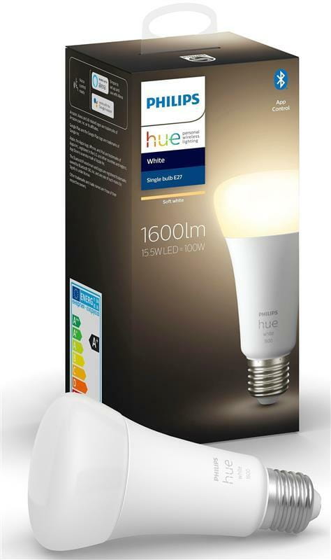 Набір Philips Hue Bridge лампа E27 White 2шт, лампа E27 15.5W White 2шт (BRIDGE+E27W2P+E27W15W2P)