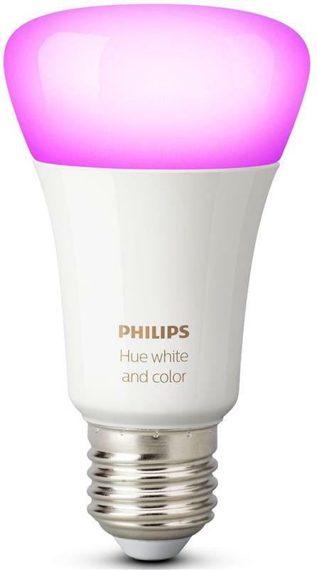 Стартовый комплект умного освещения Philips Hue Color, Bridge, Dimmer, лампа E27 RGB 3 шт (929002216825)