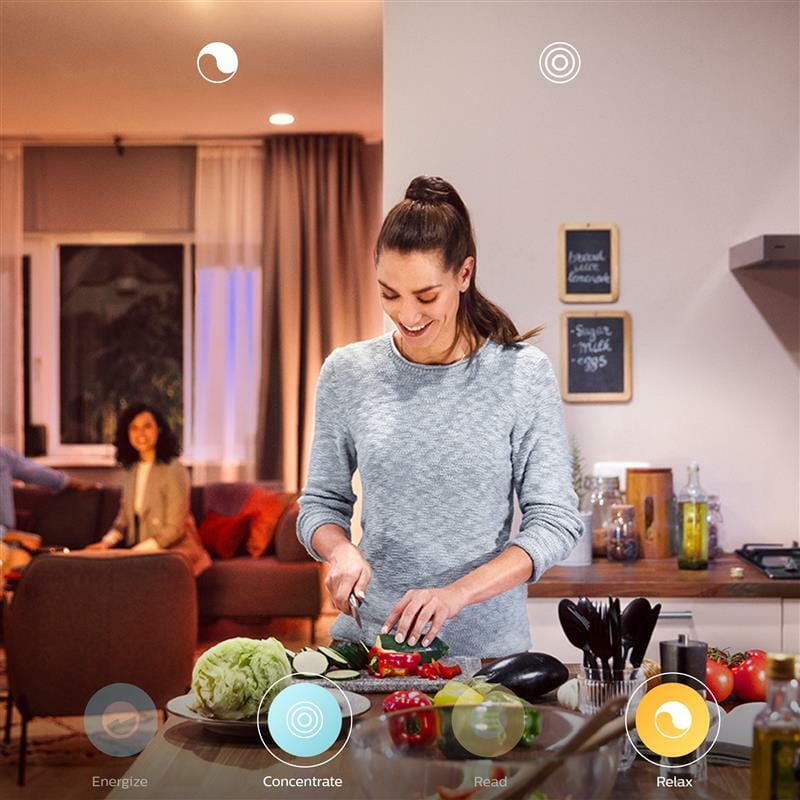 Стартовый комплект умного освещения Philips Hue Color, Bridge, Dimmer, лампа E27 RGB 3 шт (929002216825)