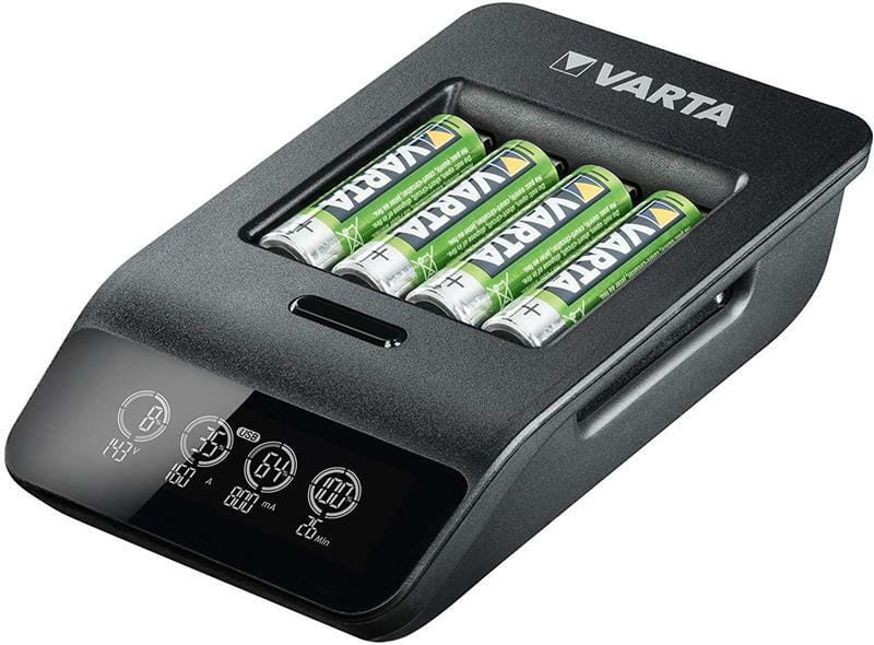 Сетевое зарядное устройство Varta LCD Smart Plus Charger + 4 х Ni-Mh AA 2100 mAh (57684101441)