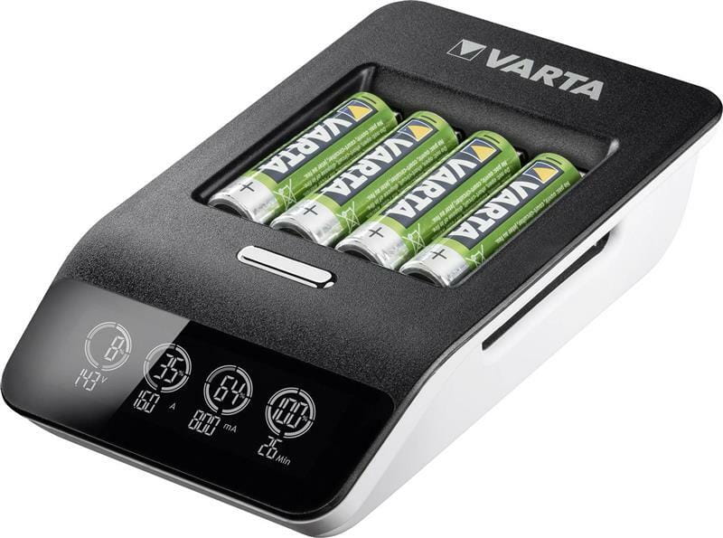 Мережевий зарядний пристрій Varta LCD Ultra Fast Plus Charger + 4 х Ni-Mh AA 2100 mAh (57685101441)