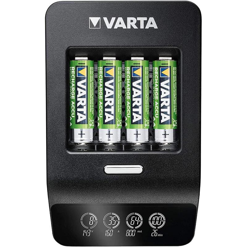 Сетевое зарядное устройство Varta LCD Ultra Fast Plus Charger + 4 х Ni-Mh AA 2100 mAh (57685101441)