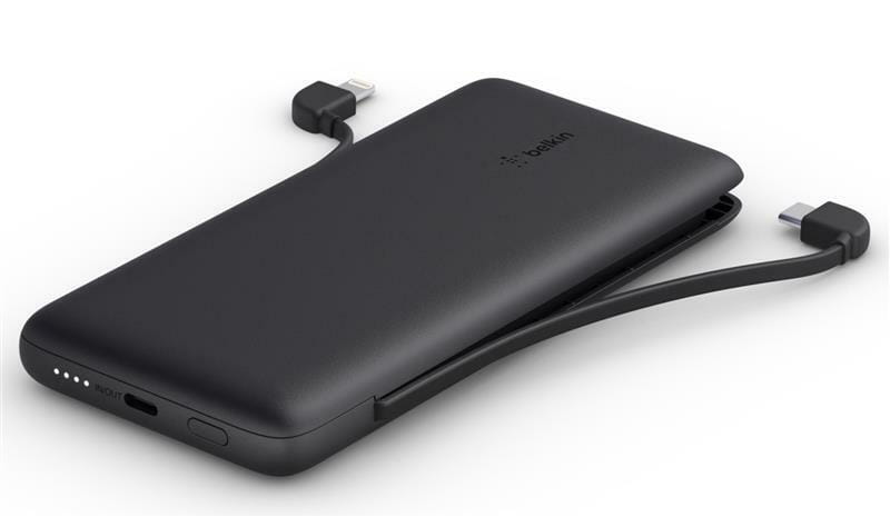 Універсальна мобільна батарея Belkin Integrated Cables 10000mAh Black (BPB006BTBLK)