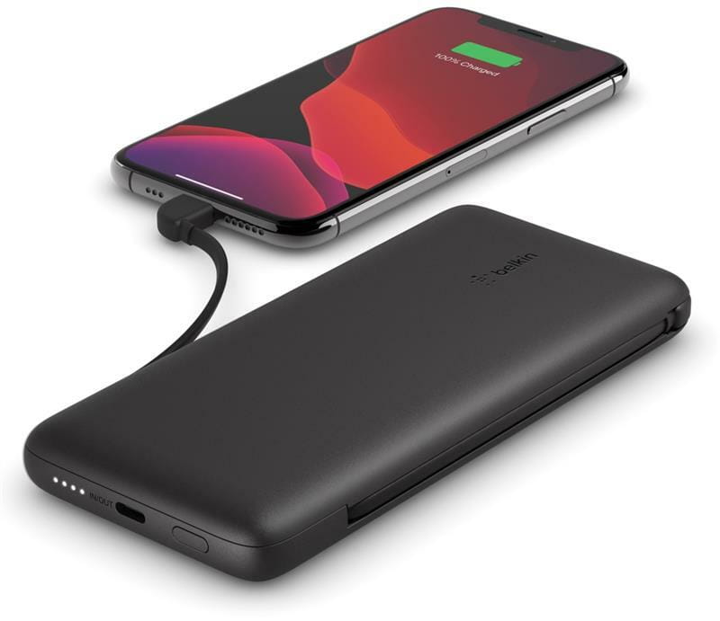 Універсальна мобільна батарея Belkin Integrated Cables 10000mAh Black (BPB006BTBLK)