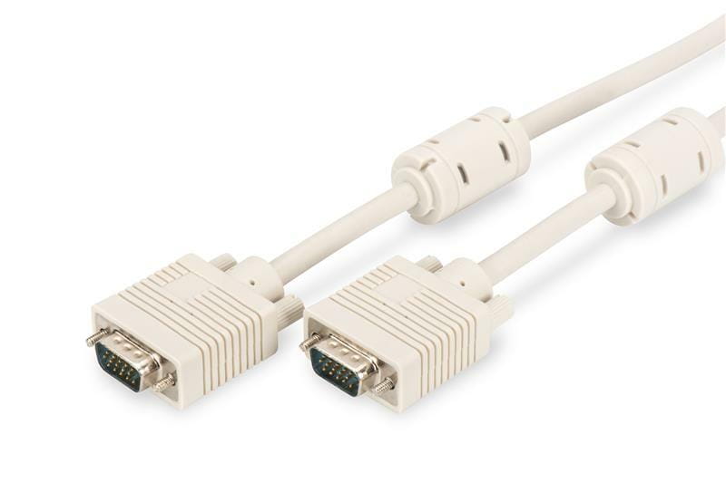 Кабель Digitus VGA - VGA (M/M), 5 м, Beige (AK-310103-050-E)