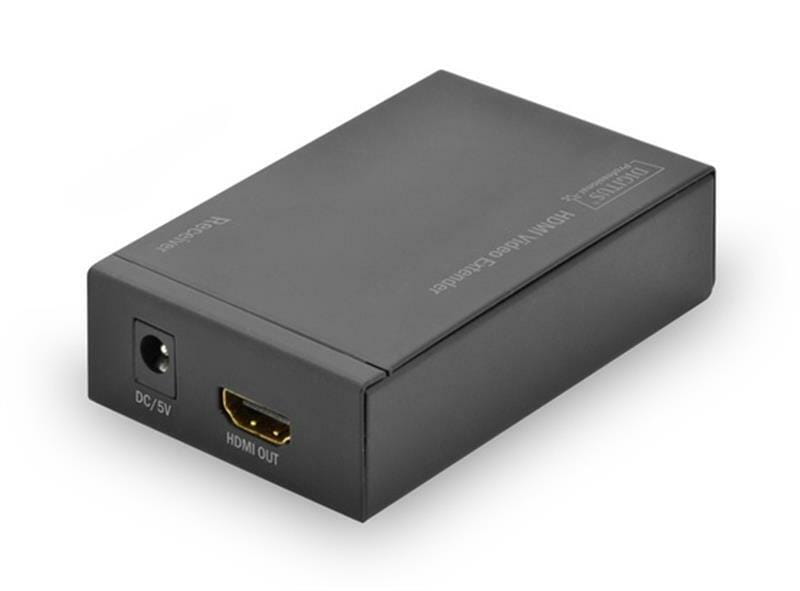 Подовжувач відеосигналу Digitus HDMI Receiver CAT 5/IP, 120 м, Black (DS-55121)