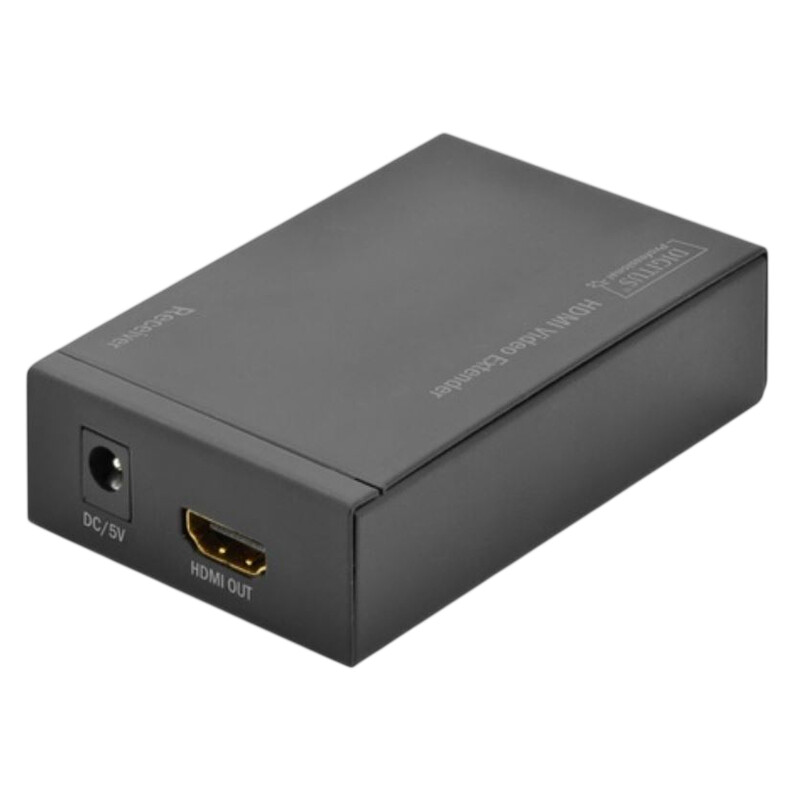 Удлинитель видеосигнала Digitus HDMI Receiver CAT 5/IP, 120 м, Black (DS-55121)