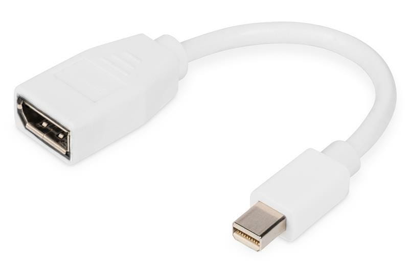 Перехідник Digitus mini DisplayPort - DisplayPort (M/F), 0.15 м, White (DB-340405-001-W)