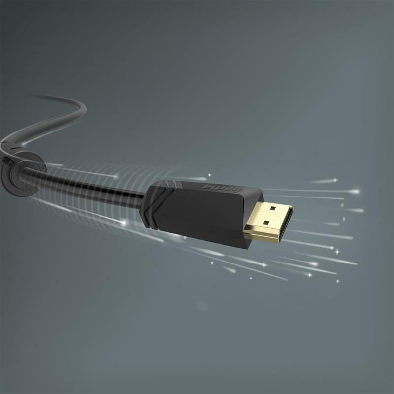 Кабель Hama HDMI - HDMI (M/M), 4K, Ethernet Gold, 15 м, Black (205010)