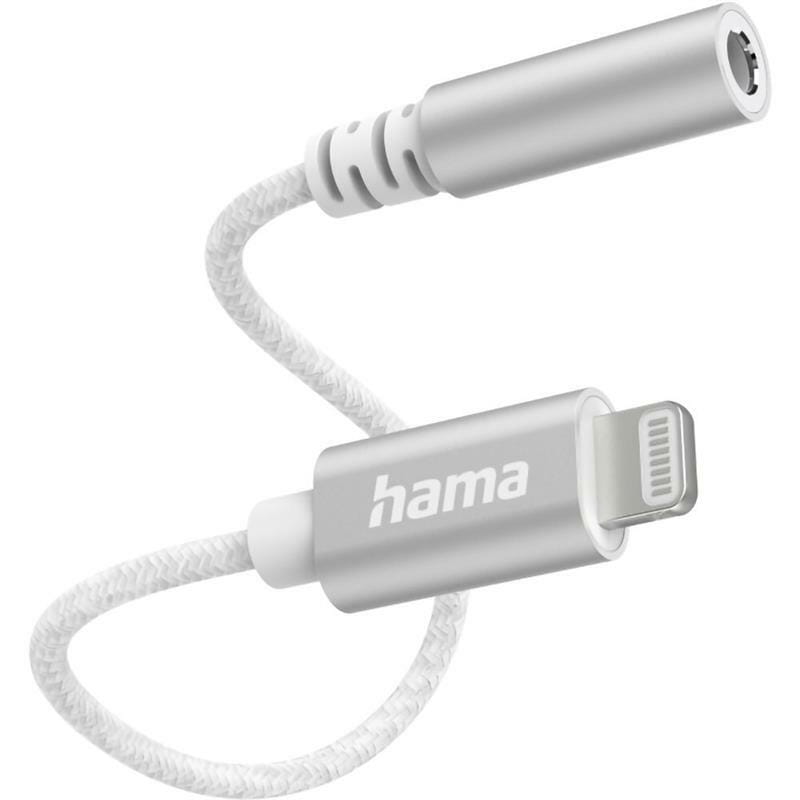 Адаптер Hama 3.5 мм - Lightning (F/M), White (201523)