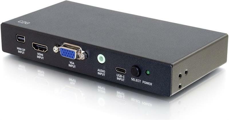 Перемикач C2G mini DisplayPort+HDMI+VGA+USB Type-C+3.5 мм - HDMI (F/F), Black (CG81850)
