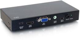 Переключатель C2G mini DisplayPort+HDMI+VGA+USB Type-C+3.5 мм - HDMI (F/F), Black (CG81850)